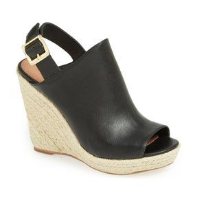 Steve Madden black wedge espadrilles